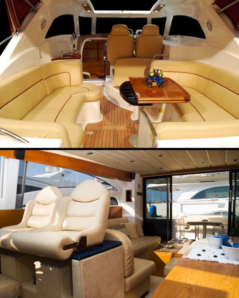 sedute e divanetti di yacht